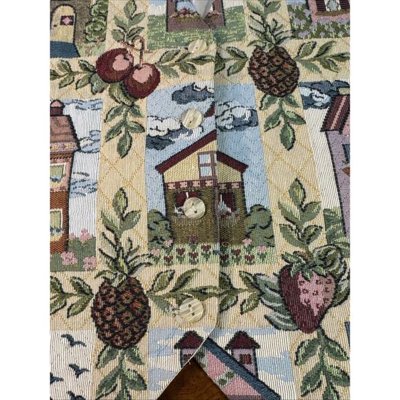 Vtg Bedford Fair Women’s Sz LP Made In USA Tapestry Vest - Picture 11 of 15